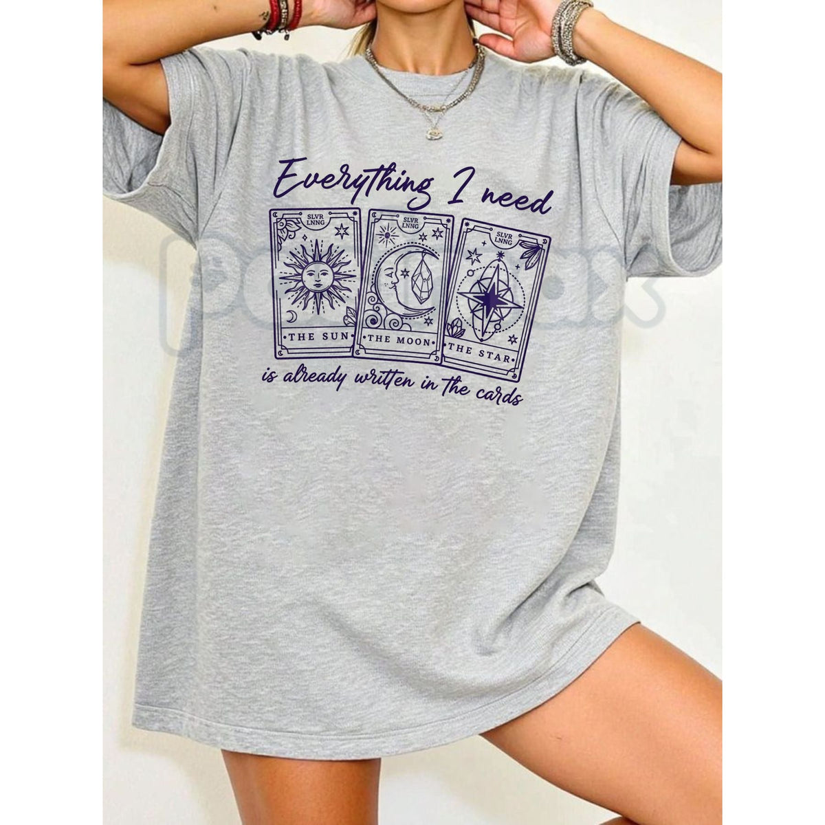 Camiseta gráfica de tarot en 100% algodón