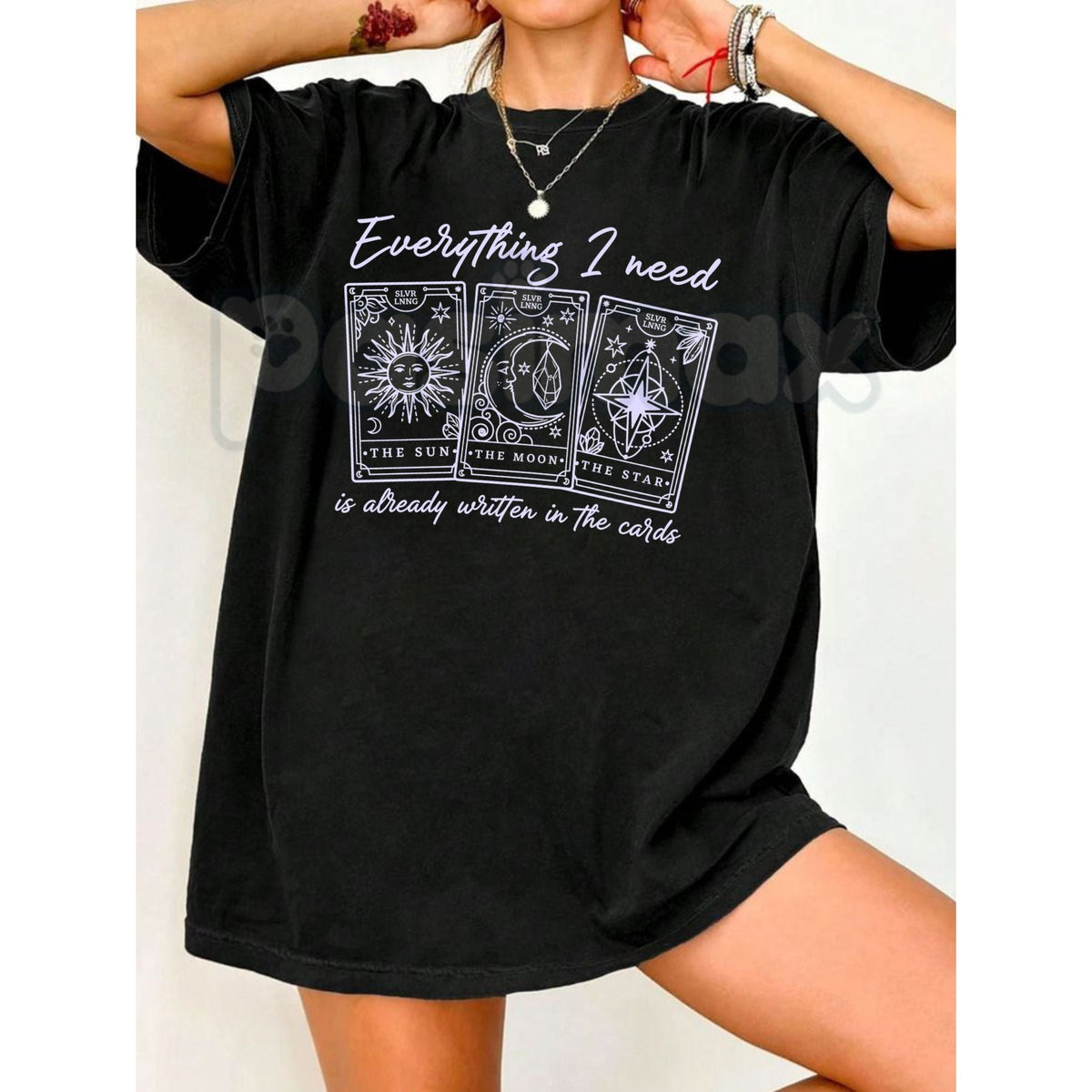 Camiseta gráfica de tarot en 100% algodón