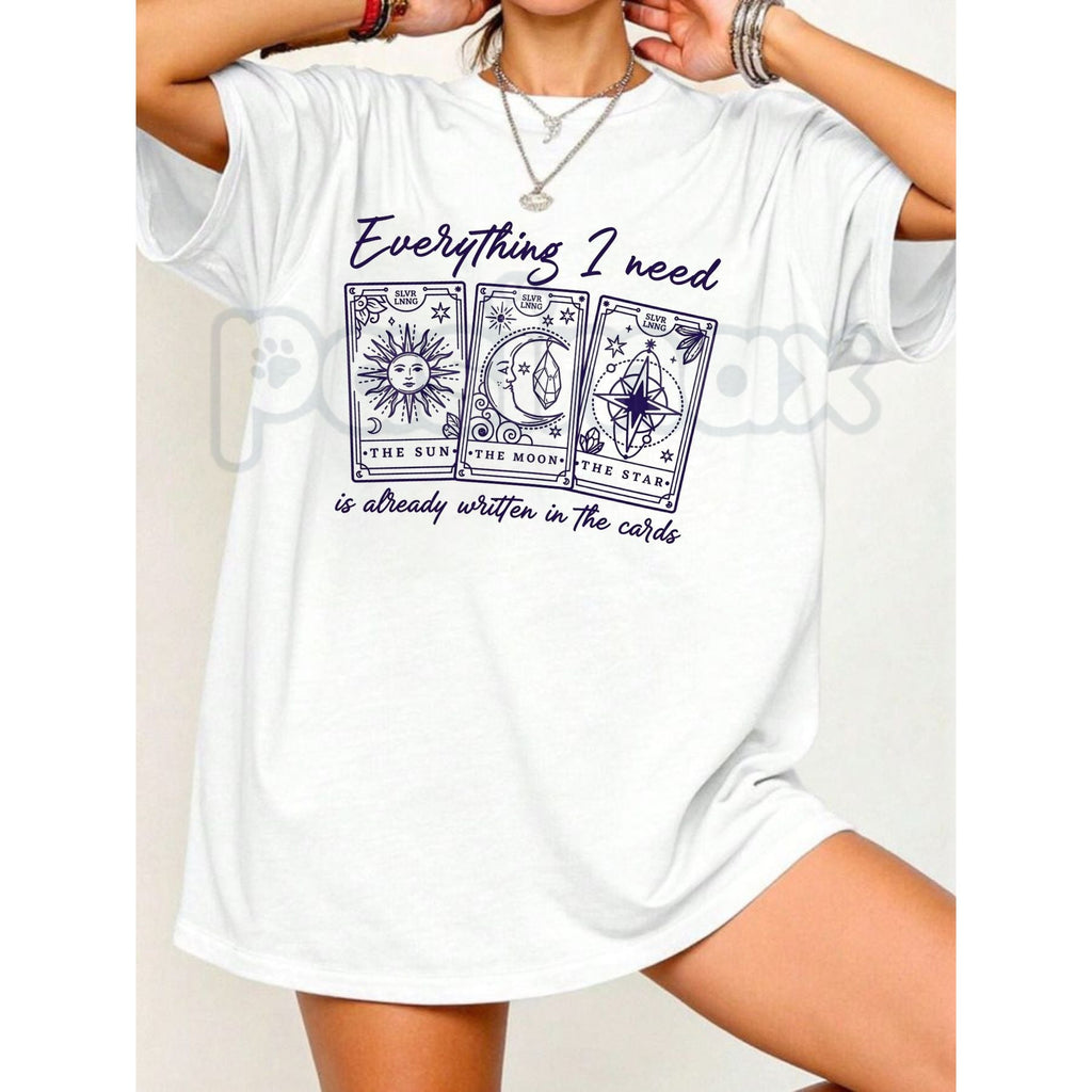 Tarot graphic t-shirt in 100% cotton