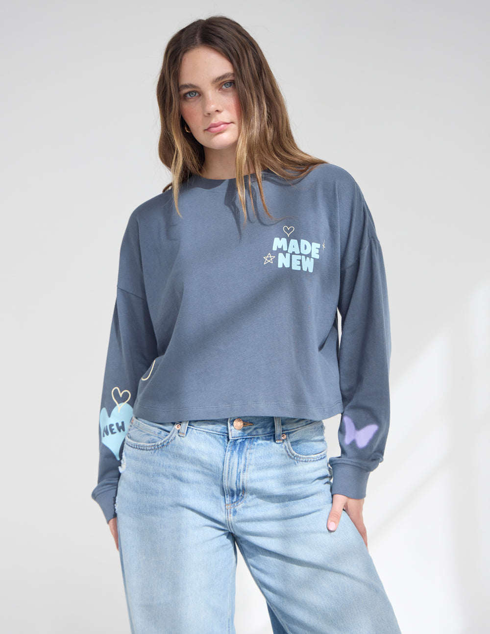 "Made New" Long-Sleeve Cropped T-Shirt