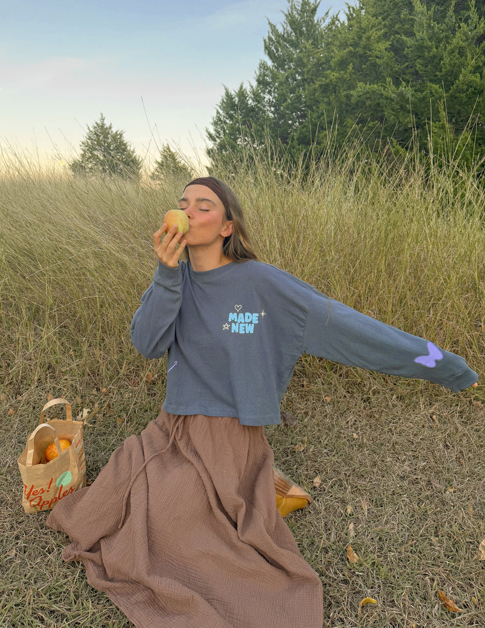 "Made New" Long-Sleeve Cropped T-Shirt
