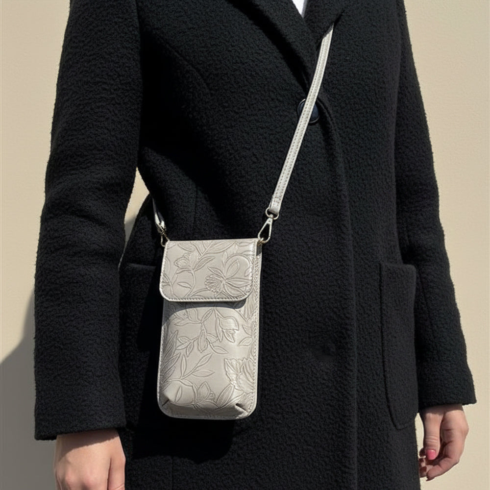 Bolso Floral con Correa Cruzada